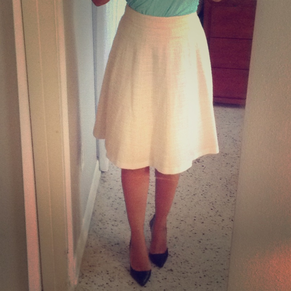 WHBM A-Line tweed skirt